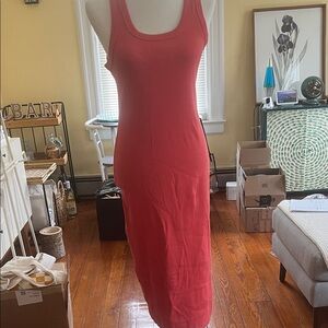 Everlane Coral Sleeveless Tank Maxi Dress